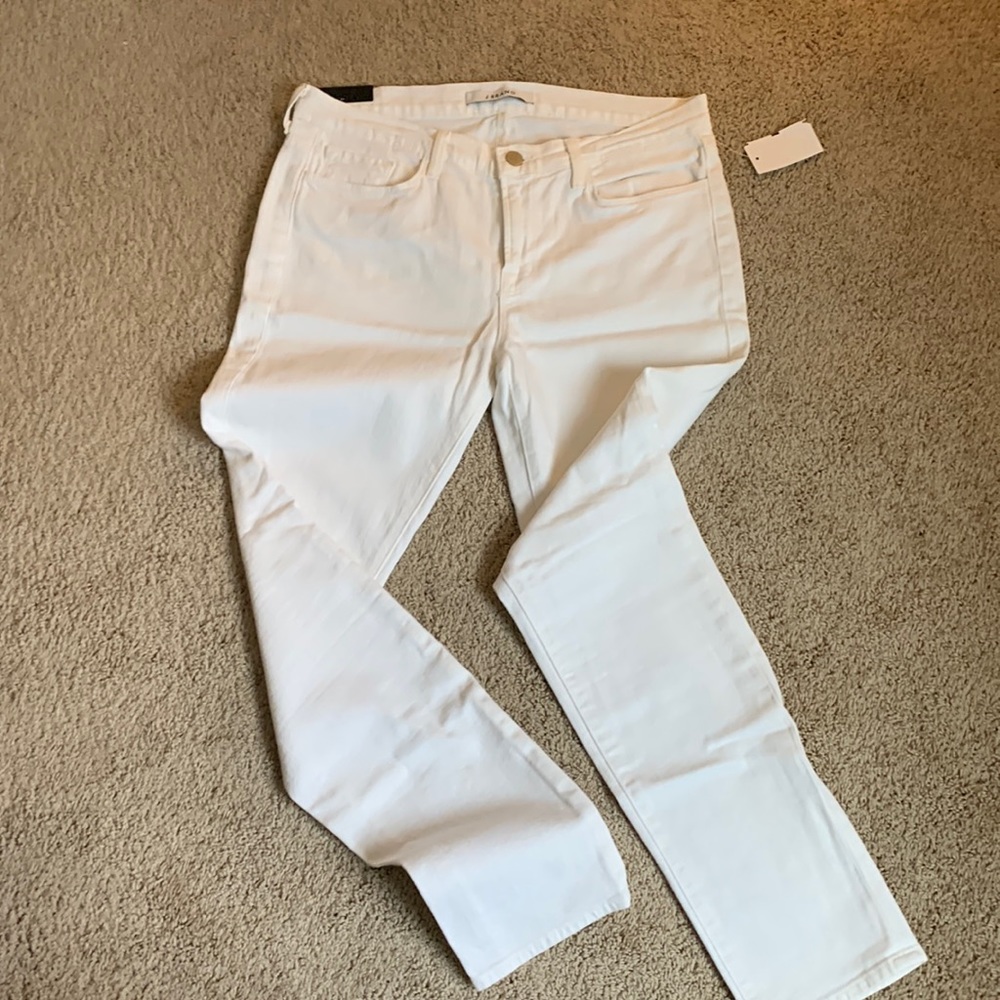 NWT J Brand white Aspen mid rise skinny jeans size 31